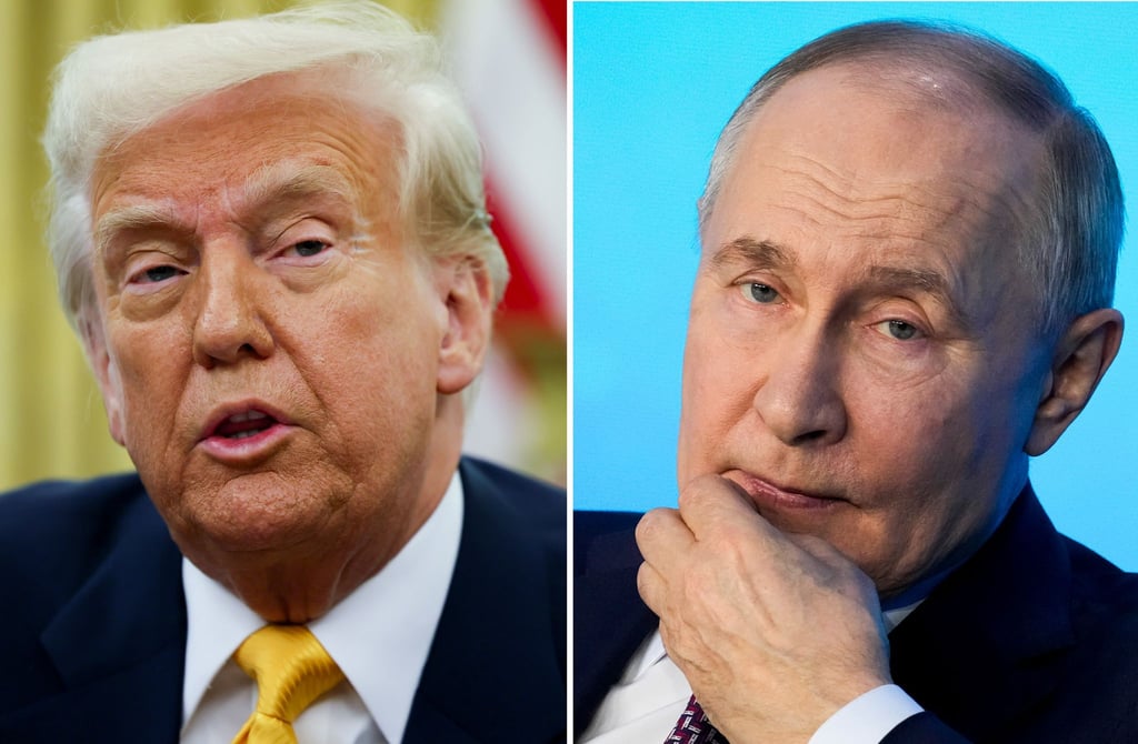 Donald Trump (l) und Wladimir Putin sollen sich bei ihrem Telefonat auch über Sport unterhalten haben.