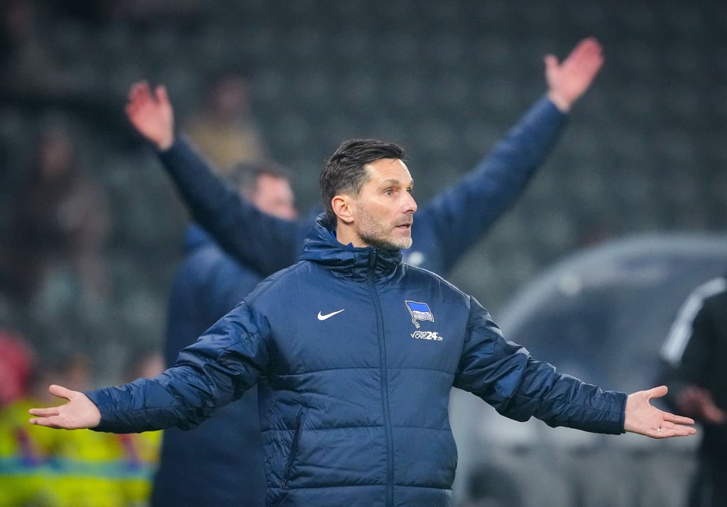 Hertha-Trainer Stefan Leitl gab vielen Nachwuchsspielern Spielzeit.