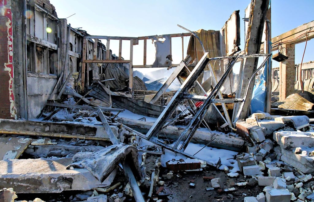 Die Brandruine des Repo-Marktes in Gardelegen. Eine Sanierung der Halle ist nicht möglich.