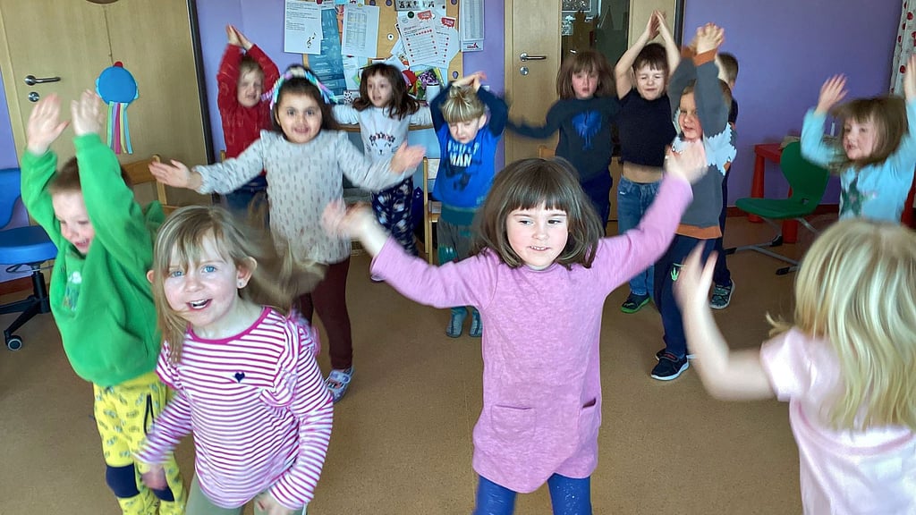 Über 4.000 Hampelmänner haben die Wirbelwind-Kinder aus  Jerichow in der ersten Woche bereits geschafft.