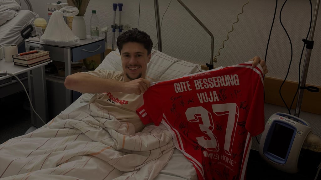 Luka Vujanic erhielt in der schweren Zeit seiner Verletzung viel Unterstützung aus der HFC-Mannschaft.