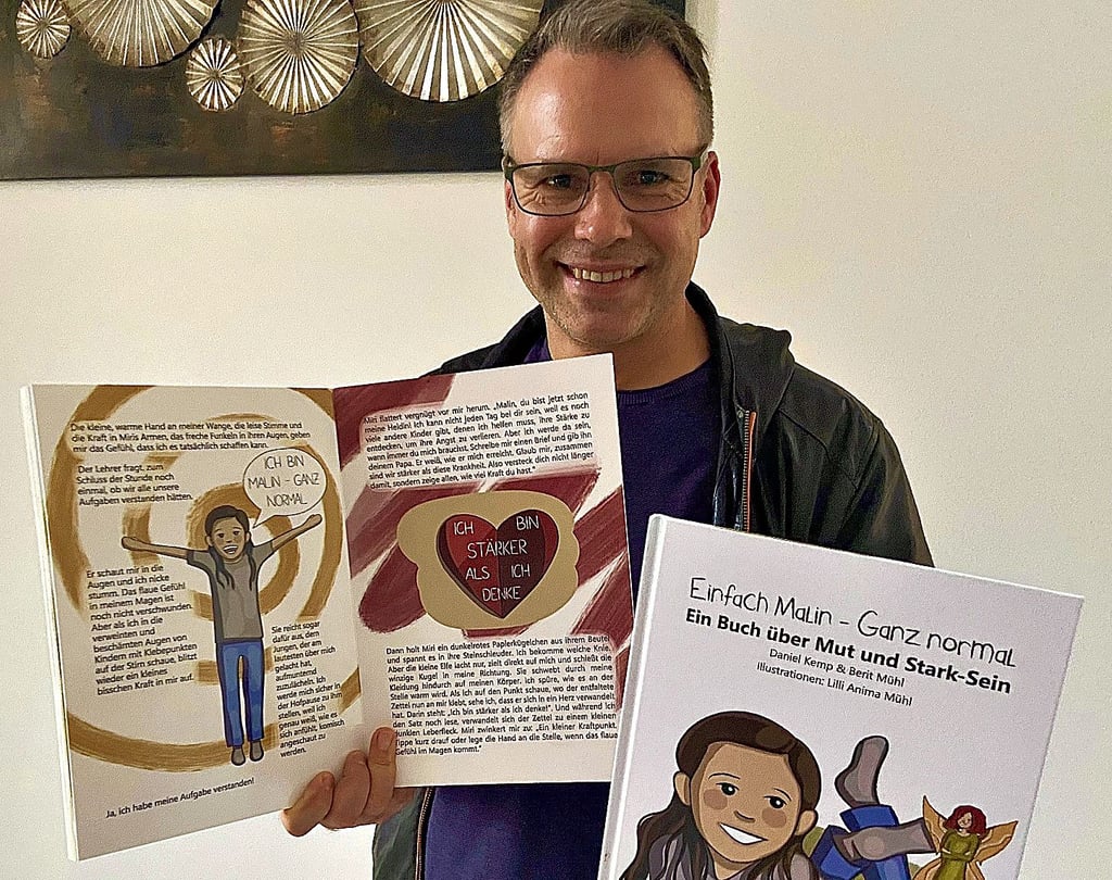 Daniel Kemp hat gemeinsam mit Berit Mühl ein Kinderbuch geschrieben, das Kindern Mut machen soll. Im Frühjahr soll es erscheinen.