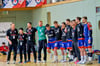 Geschlossenheit - hier ein Teil des Drittliga-Teams des HC Burgenland  - ist einer der Trümpfe, die im Abstiegskampf stechen. Torwart Benas Vaicekauskas (grünes Trikot) wird den Club nach dieser Saison jedoch in Richtung Bad Blankenburg verlassen. 