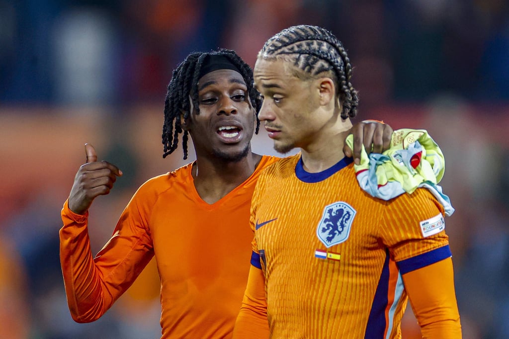 Xavi Simons durfte beim 2:2 gegen Spanien erst spät mitwirken.