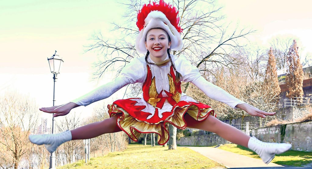 Cassie Bönicke geht als Tanzmariechen beim AKV in „Rente“.