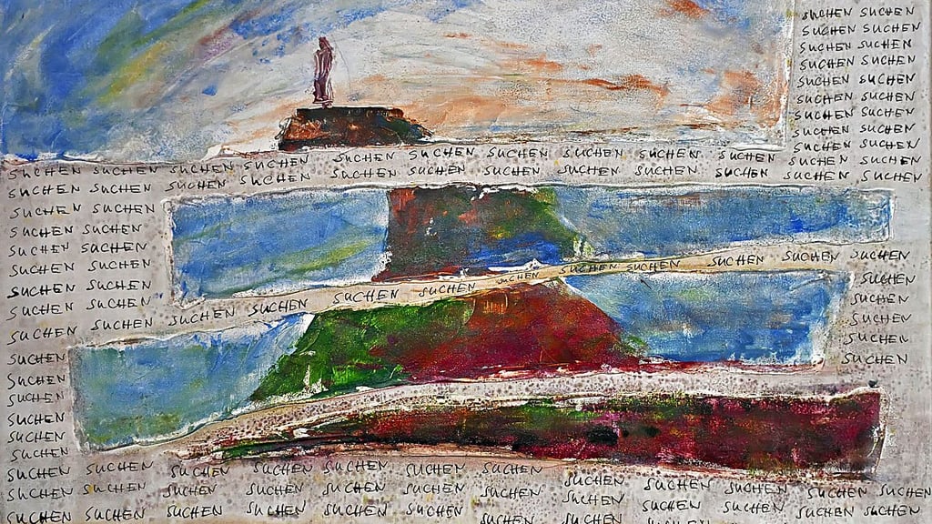 „Suchen“ als Teil eines Triptychons von Heike Wolff.