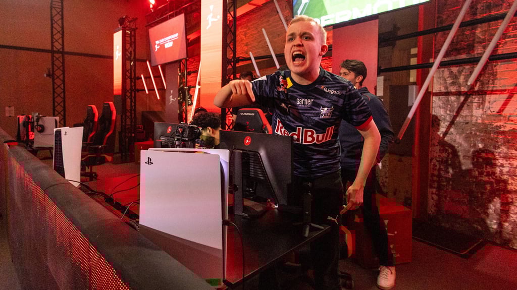 Weltmeister Anders Vejrgang zeigt im VBL-Finale Emotionen.