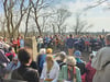 Mit Blick auf den Giebichenstein: Singen an der Eichendorffbank