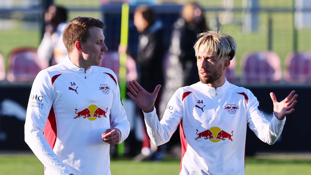 Kevin Kampl (rechts) im Training von RB Leipzig.