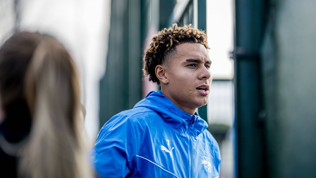 Antonio Nusa beim Training von RB Leipzig (Symbolbild).