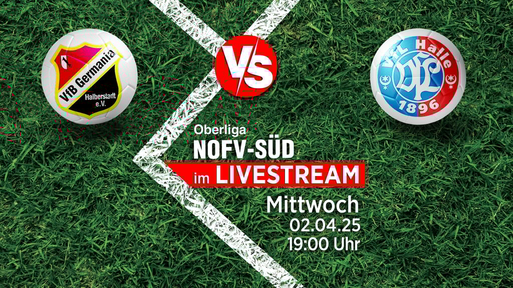 NOFV-Oberliga: Das Spiel Germania Halberstadt gegen VfL Halle 96 wurde am 2. April nachgeholt. Hier gibt es die Partie exklusiv im Livestream und als Wiederholung.