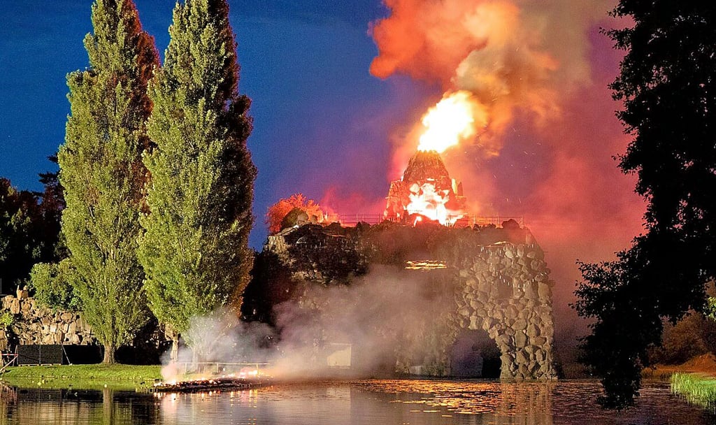 Der Vulkan in Wörlitz  wird am 15. und 16. August ausbrechen.