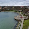 Einsatzkräfte suchten drei Stunden lang nach einem im Süßen See verschwundenen Mann.