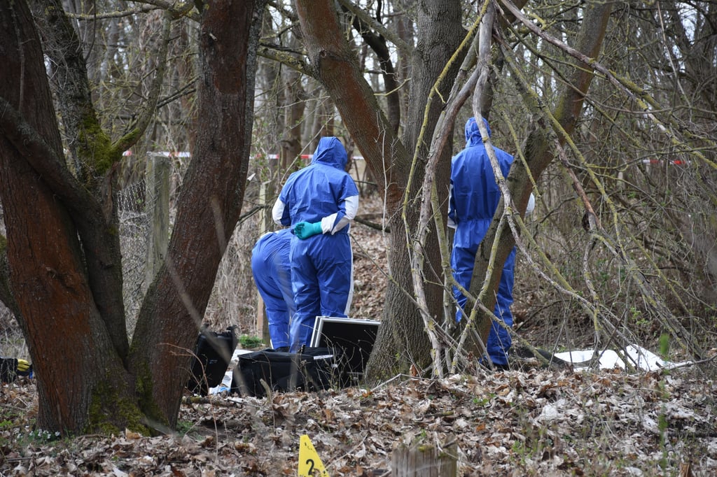 Vor Ort sicherten die Ermittler Spuren nach dem Fund der Leiche.