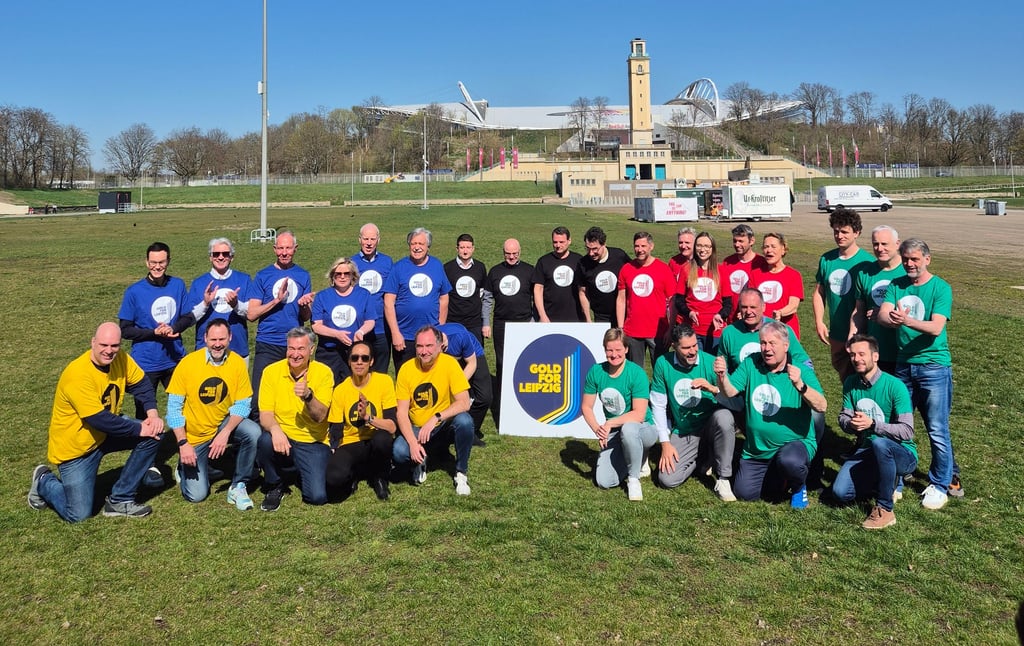 Die Mitglieder der Initiative "Gold for Leipzig" wollen dabei helfen, Olympia nach Leipzig zu holen.