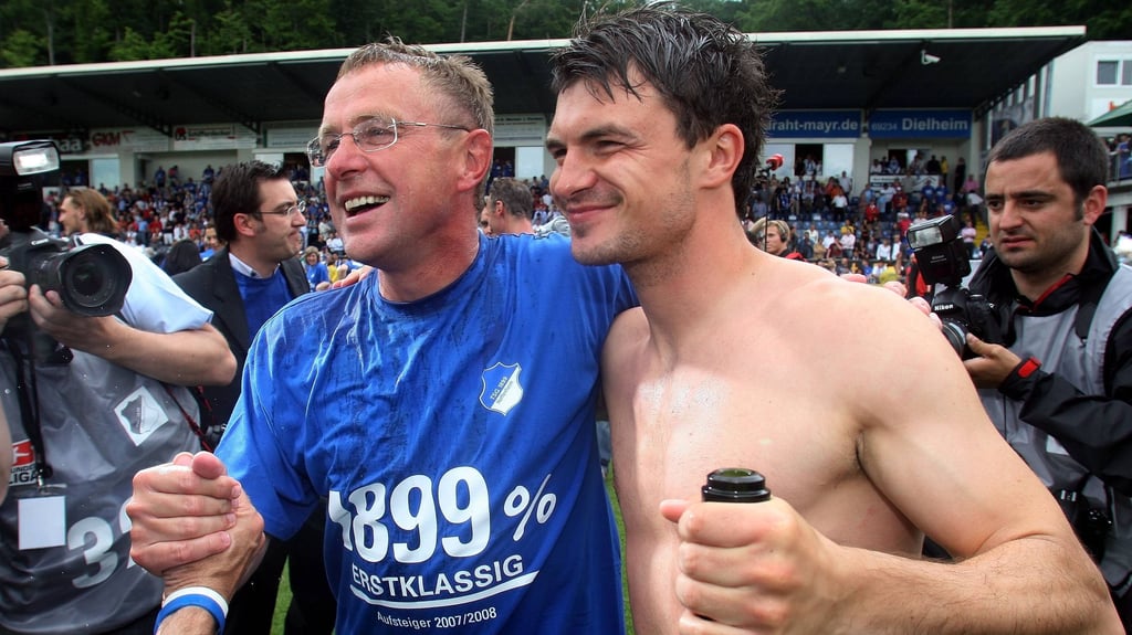 Ralf Rangnick und Zsolt Löw stiegen 2008 zusammen mit Hoffenheim in die Bundesliga auf