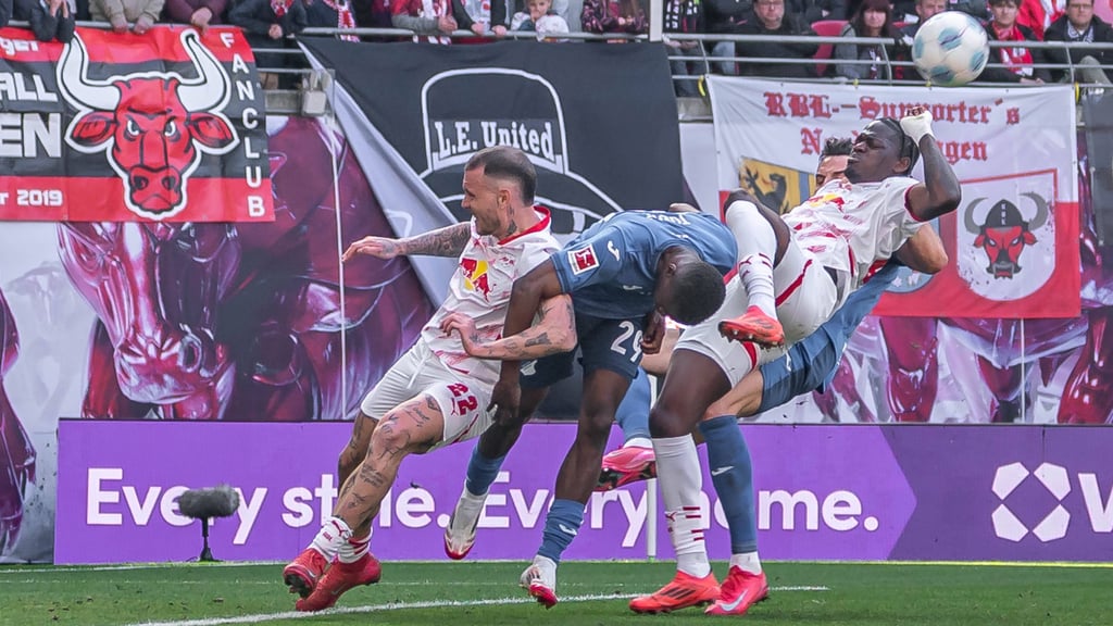 Die Spieler von RB Leipzig gegen Hoffenheim: müde Beine nach dem DFB-Pokal-Aus gegen Stuttgart