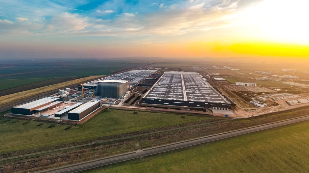 In Nachbarschaft der Großbaustelle für das neue Logistikzentrum von Daimler Truck in Halberstadts Osten, hier ein Foto vom Februar, beginnen im Mai Arbeiten für eine weitere Firmenansiedlung.
