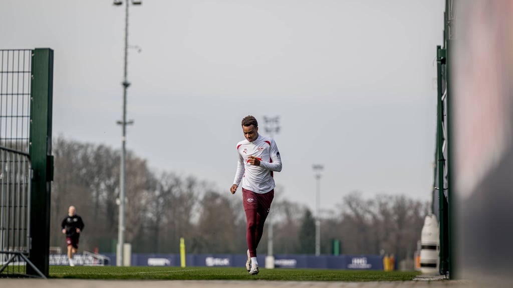 Assan Ouédraogo beim Training in Leipzig.