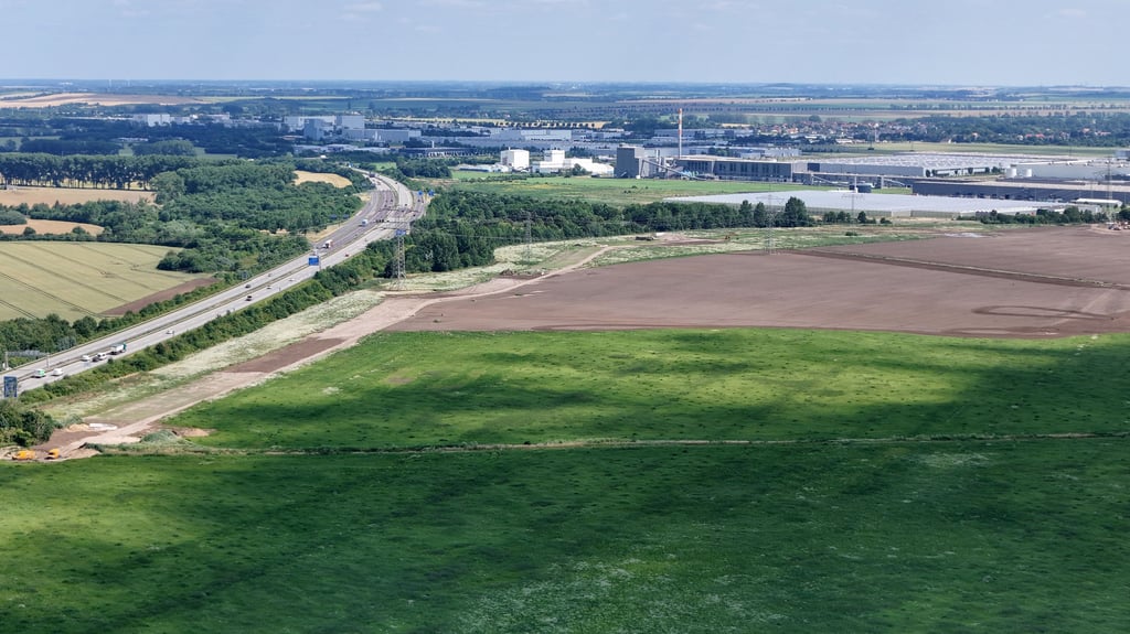 Auf dem Intel-Gelände bei Magdeburg werden bal wieder mehr Mähdrescher als Baumschinen zu sehen sein.