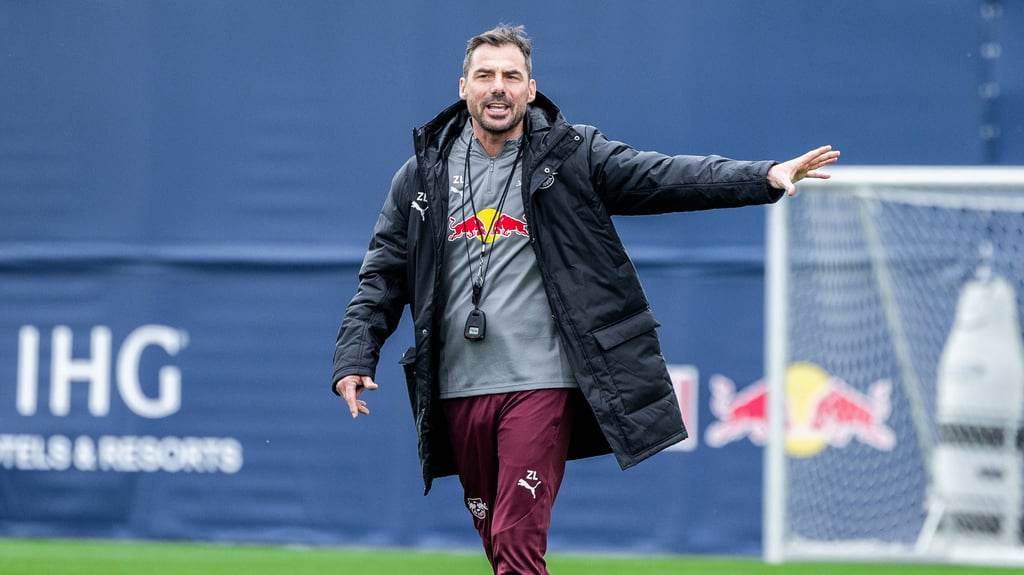 Zsolt Löw im Training bei RB Leipzig.