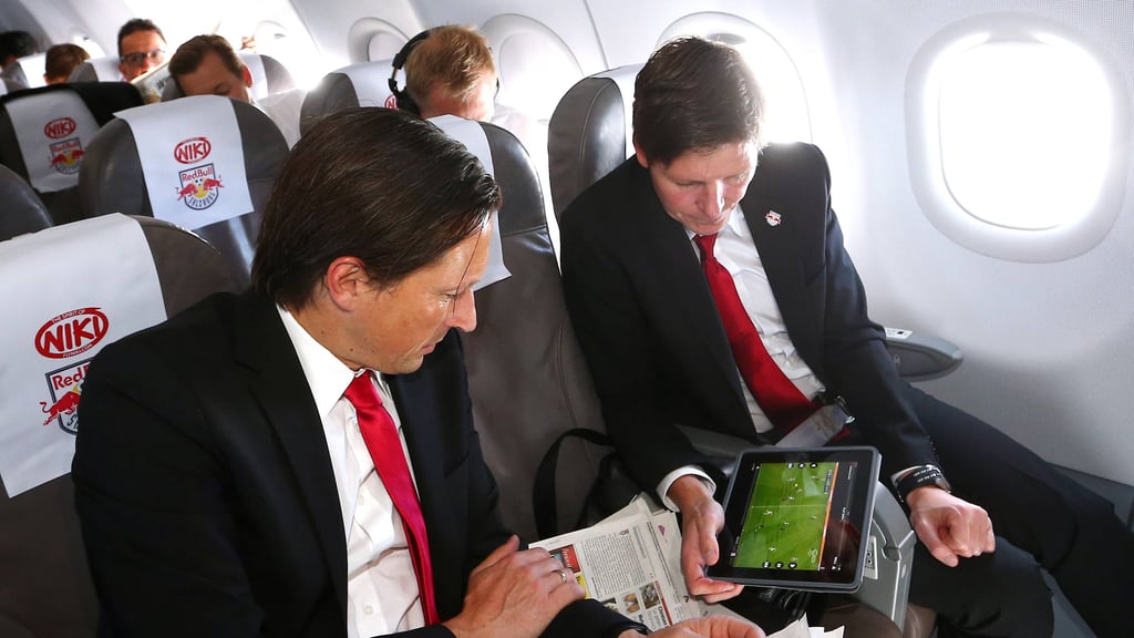 Gemeinsame Tage in Salzburg: Roger Schmidt und sein damaliger Co-Trainer Oliver Glasner.