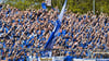 Die Fans des 1. FC Magdeburg folgen ihrem Team auch auswärts in Scharen, wie hier beim Spiel in Ulm Mitte April 2025.