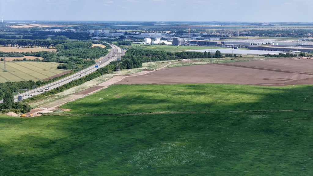 Auf dem Intel-Gelände bei Magdeburg werden bal wieder mehr Mähdrescher als Baumschinen zu sehen sein.