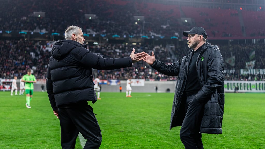 Marco Rose (links) und Ralph Hasenhüttel (rechts).