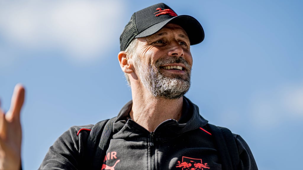 Marco Rose bei seinem letzten Spiel für RB Leipzig.