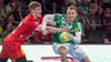 Welthandballer Mathias Gidsel war mit neun Treffern bester Füchse-Schütze.