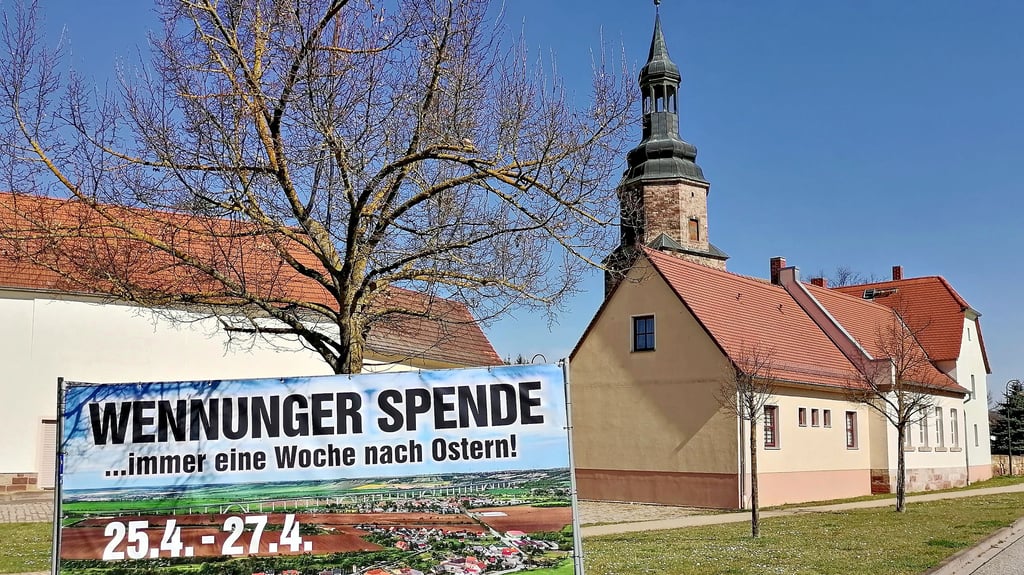 Traditionell eine Woche nach Ostern stattfindend, ist die „Spende“ in Wennungen auch 2025 eines der ersten größeren Volksfeste an Saale und Unstrut.