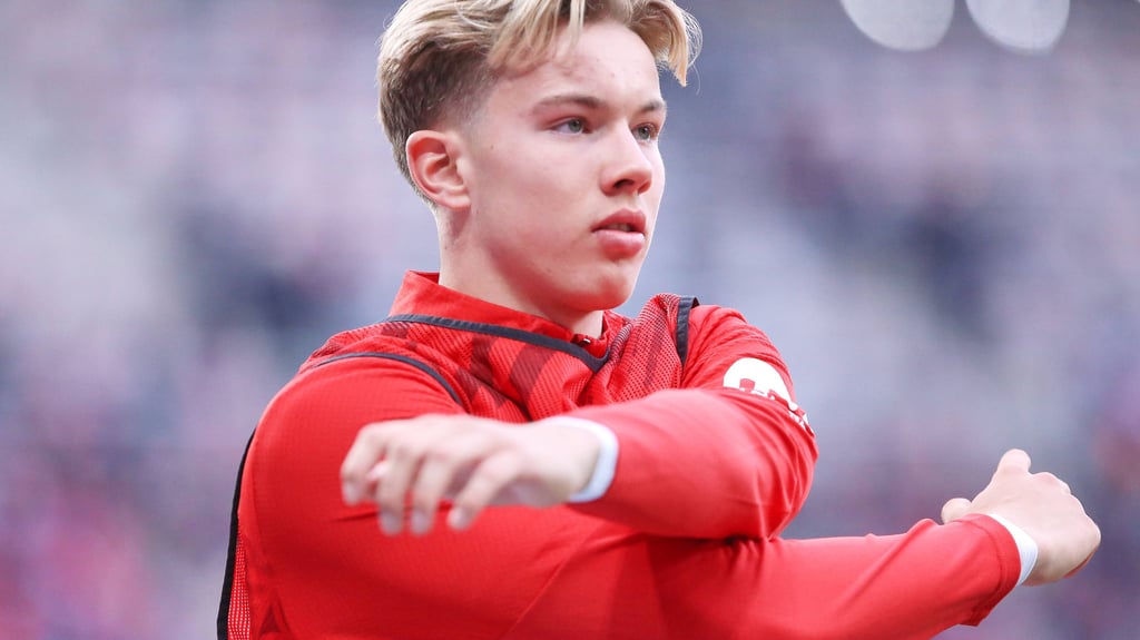 Jonathan Norbye vor dem Bundesliga-Spiel gegen Kiel.