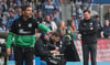 Die Magdeburger um Trainer Christian Titz (hinten) verloren in der Hinrunde gegen Stefan Leitl. Seiner damaliger Verein Hannover 96 setzte sich mit 3:0 durch. 