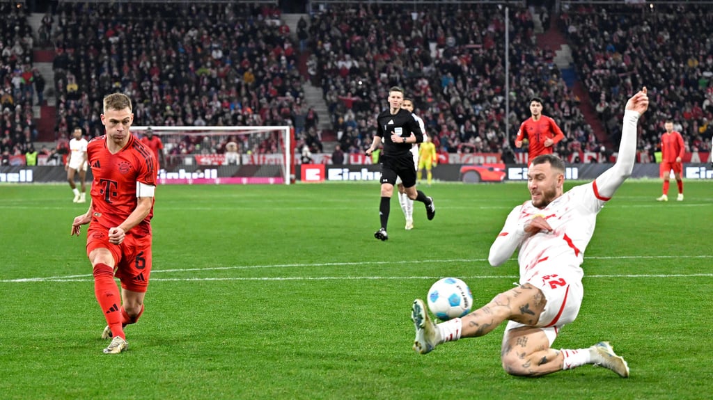 Abgeblockt: David Raum gegen Joshua Kimmich.