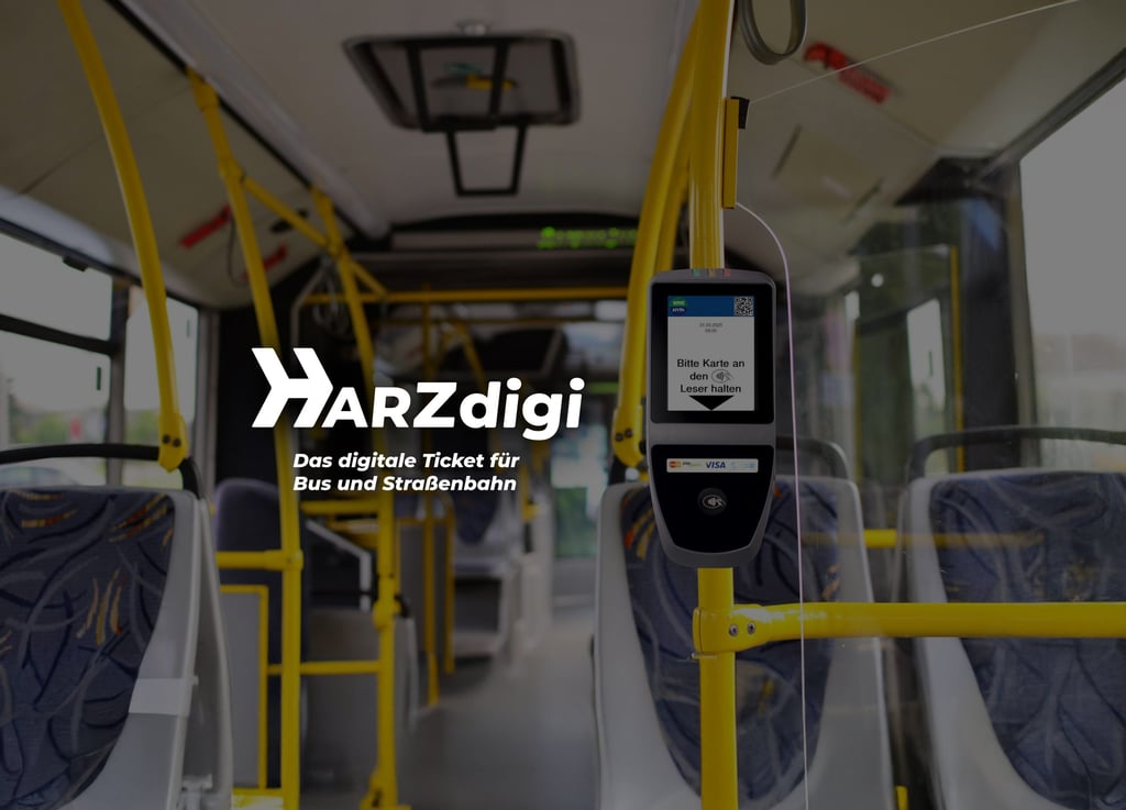 Die Harzer Verkehrsbetriebe werben auf ihrer Internetseite unter "HarZdigi" bereits für die Nutzung der neuen Bezahlmethode.
