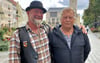 Karl Heinz Richter und Ingo Ondrey  (l.) organisieren die mittlerweile zehnte Aktion von „Biker zeigen Herz für Kinder“. 