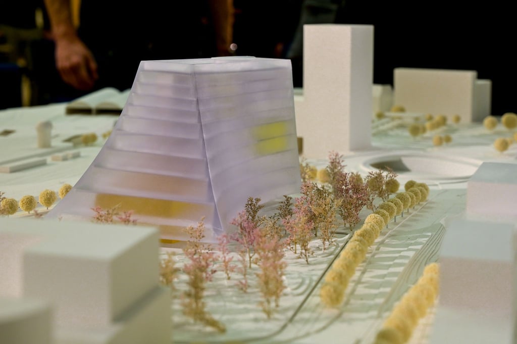 Der Siegerentwurf der Architekten Richter und Musikowski für den Bau des Zukunftszentrums. Die MZ zeigt es erstmals der breiten Öffentlichkeit am 1. Juni im Hauptbahnhof Halle.