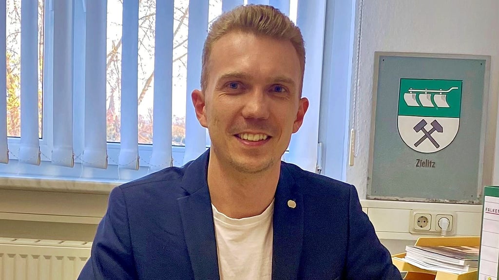 Jonas Samsel, Bürgermeister von Zielitz und Schricke hat viel vor.