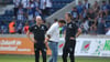 Der heutige Assistenzcoach Silvio Bankert (l.) und der jetzige Torwartrainer Matthias Tischer (hier mit Christian Titz) kamen 2015 in der Aufstiegsrelegation gegen Offenbach zum Einsatz.