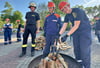 Eher symbolisch war das Maifeuer in Möckern. 