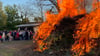 Das Maifeuer auf dem Geländes des Reiterhofs Dame in Wahlitz