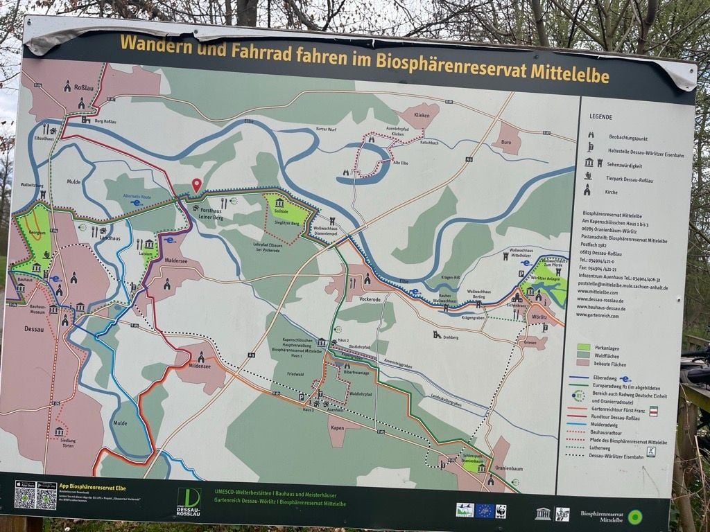 Die Karte gibt einen schönen Überblick für die Radtour.