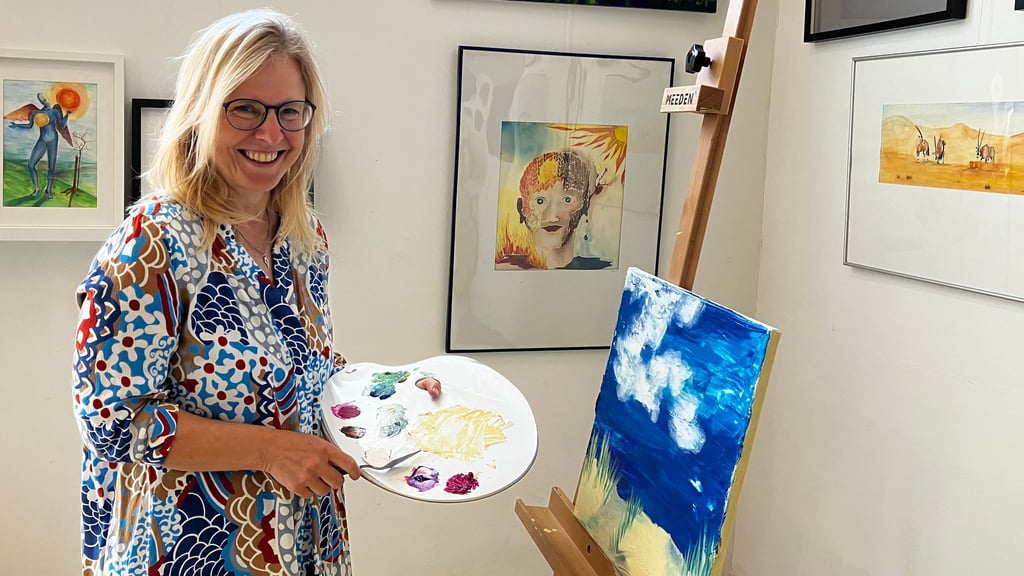 Sylvia Kapst hat sich in Meisdorf ein Atelier eingerichtet.