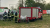 Die Einsatzkräfte der Freiwilligen Feuerwehr Wahrburg rückten am Freitag, 2. Mai 2025, zu einer Tierrettung aus.