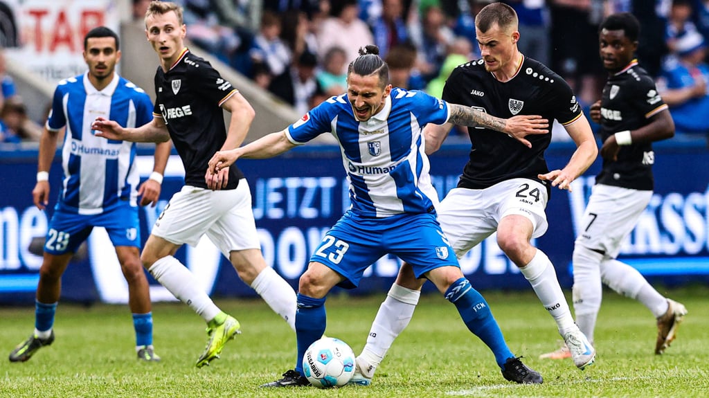 FCM-Star Baris Atik kam gegen Preußen Münster nicht zur Entfaltung. Am Ende ging sein Team mit 0:5 unter.