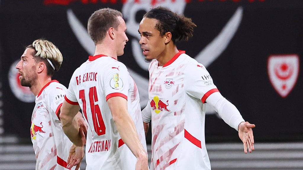 RB-Routiniers: Kampl, Klostermann und Poulsen (v.l.n.r.).