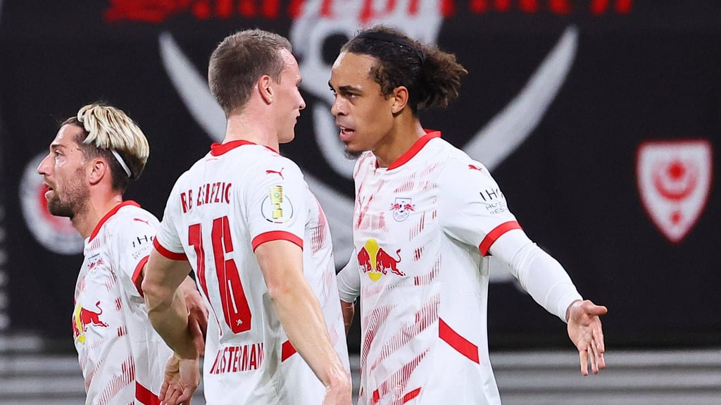 RB-Routiniers: Kampl, Klostermann und Poulsen (v.l.n.r.).