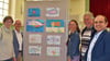 Barbara Hoeft (v.l.), Schulleiter Thomas Grießbach, Stephanie Jörend, die stellvertretende Vorsitzende des Förderkreises, Ortsbürgermeister Dirk Kuthe und Adam Muszynski, der Schulelternratsvorsitzende, freuen sich über fantasievolle Bilder und sehr viele Besucher. 