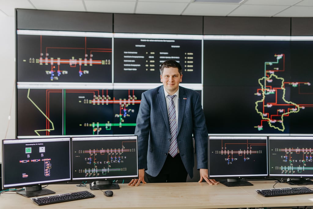 Martin Wolter, Professor für Elektrische Netze und Erneuerbare Energie in der Leitwarte der Universität Magdeburg: "Bei Windkraft oder Sonne wissen wir nie genau, wie viel aus dem Hahn kommt."